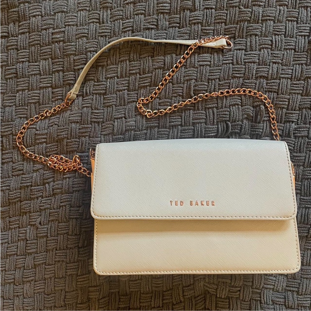 Ted Baker Cream Crossbody Bag with Rose Gold Chain